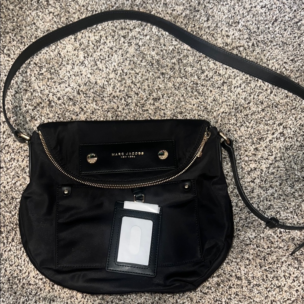 Marc Jacobs Black Preppy Nylon Messanger Bag